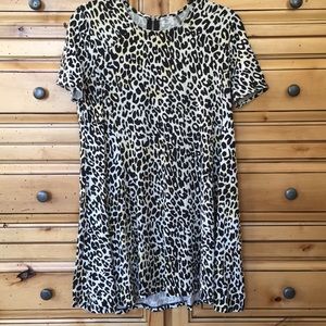 ZARA mini short sleeve cheetah print dress